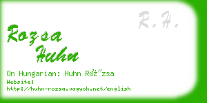 rozsa huhn business card